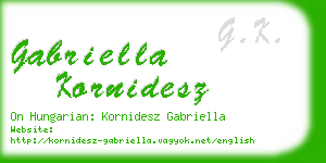 gabriella kornidesz business card